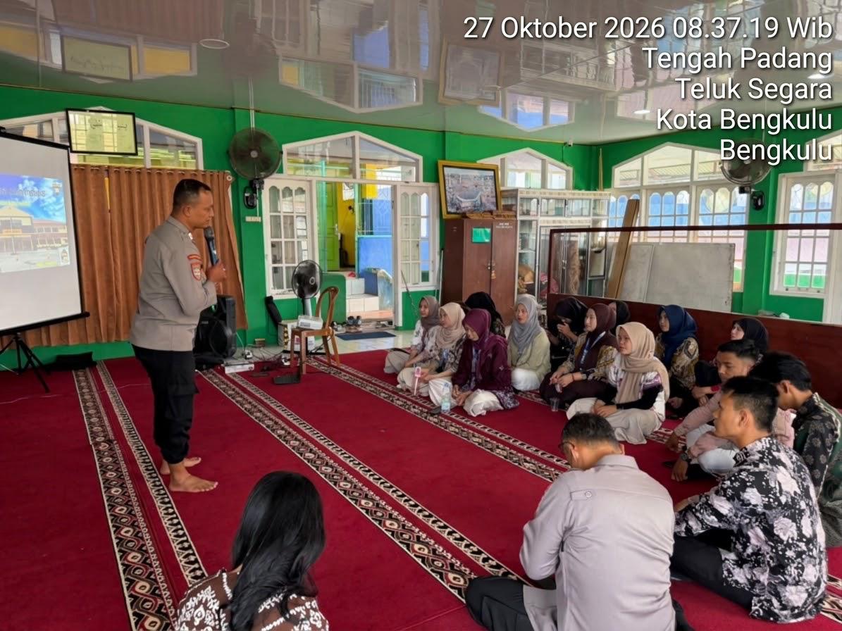 Cegah Dampak Negatif Judi Daring dan Penipuan, Sat Binmas Polresta Bengkulu Berikan Edukasi kepada Guru SMP Negeri 3