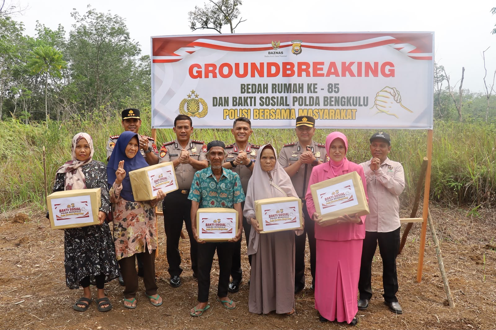 Wujud Kepedulian Polri, Kapolda Bengkulu Groundbreaking Rumah Ke-85 untuk Personel Polres Lebong