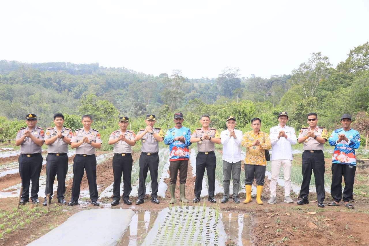 Perkuat Green Policing dan Swasembada Pangan, Kapolda Bengkulu Tinjau Demplot Bawang Putih dan Tanam Pohon di Bengkulu Tengah
